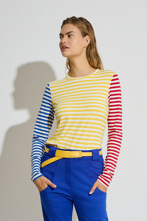Μπλούζα ριγέ τριχρωμία