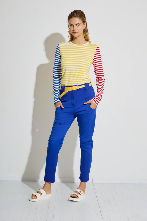 Μπλούζα ριγέ τριχρωμία