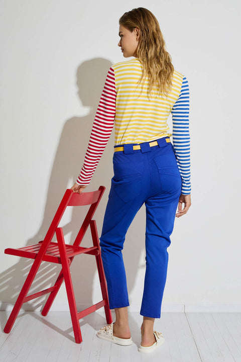 Μπλούζα ριγέ τριχρωμία