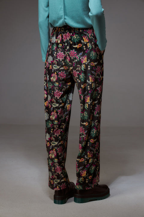 Velvet Printed Pants