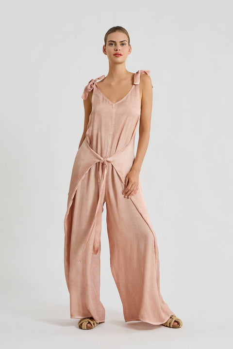 Ολόσωμη φόρμα σε σατέν viscose garment dyed