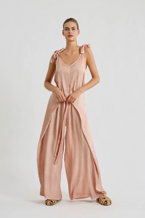 Ολόσωμη φόρμα σε σατέν viscose garment dyed