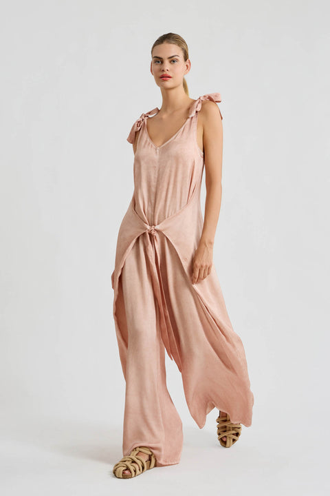 Ολόσωμη φόρμα σε σατέν viscose garment dyed