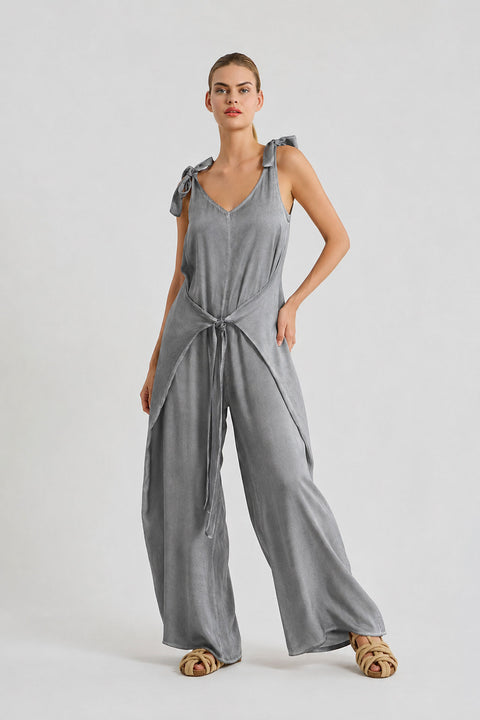 Ολόσωμη φόρμα σε σατέν viscose garment dyed