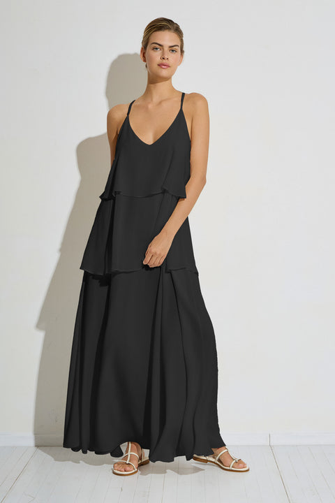 Maxi Φόρεμα με Layered Βολάν