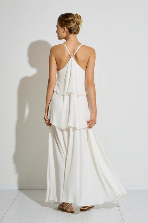 Maxi Φόρεμα με Layered Βολάν