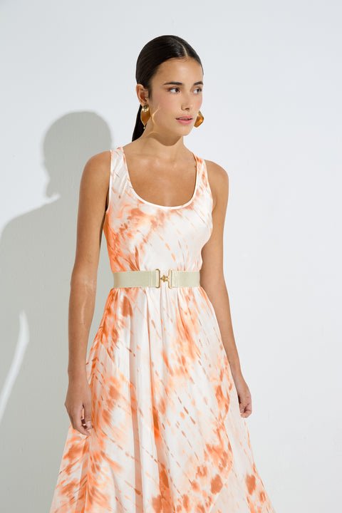 Women's Sleeveless Maxi Dress in Splash print