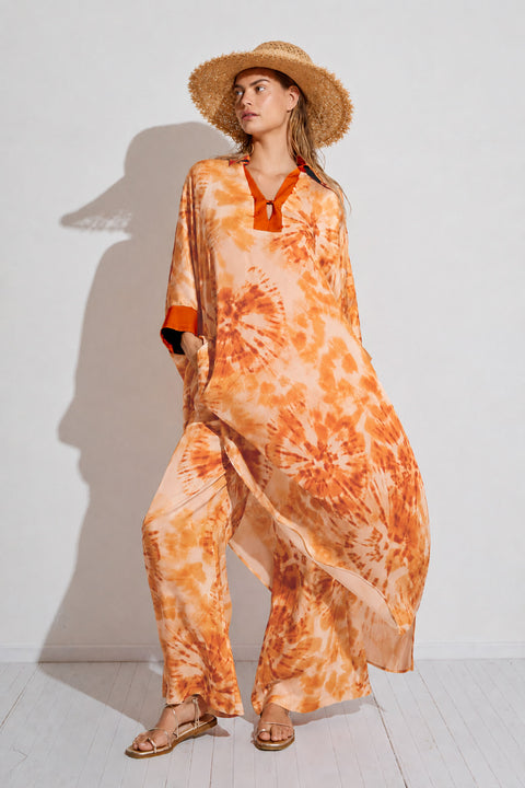 Maxi Καφτάνι με Splash Print
