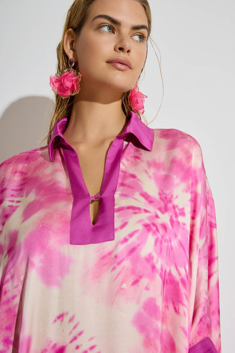 Maxi Καφτάνι με Splash Print