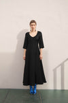 Maxi three quarters sleeves dress