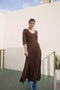 Maxi three quarters sleeves dress