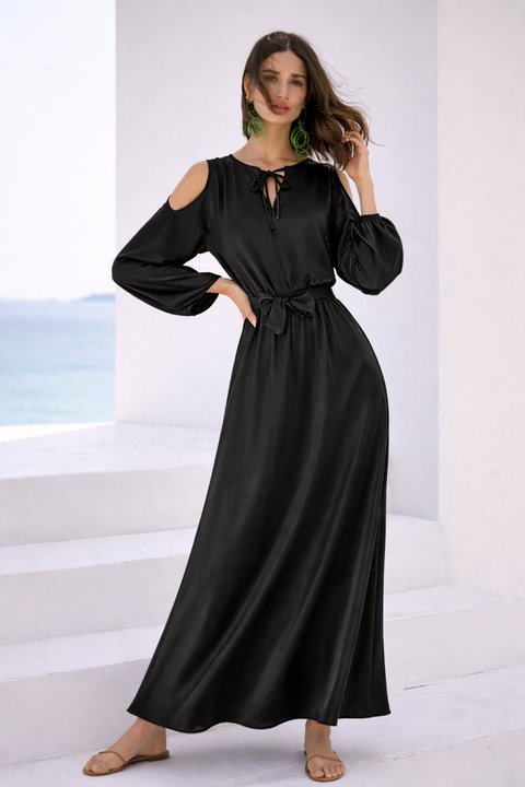 Maxi μεταξωτό φόρεμα
