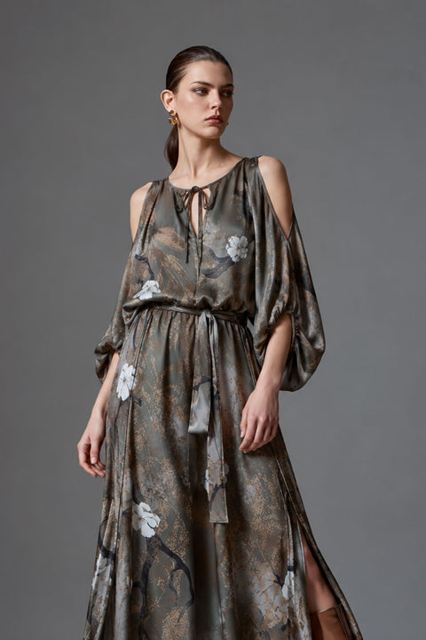 Maxi silk dress