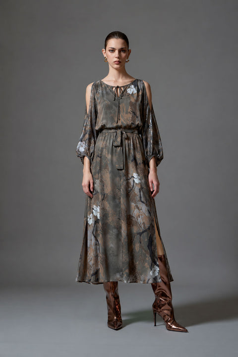 Maxi silk dress