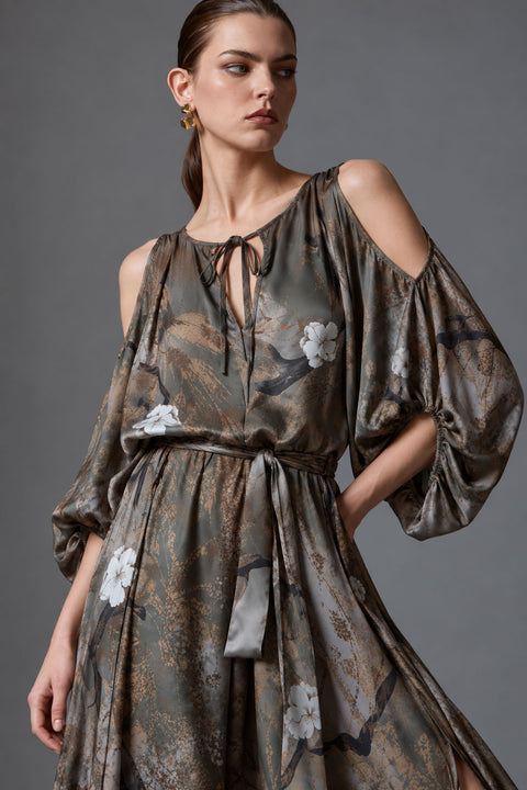 Maxi silk dress