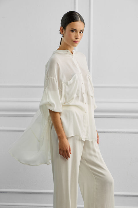 Oversized αέρινη πουκαμίσα από 100% Viscose