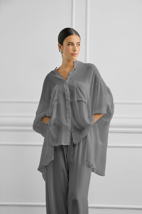 Oversized αέρινη πουκαμίσα από 100% Viscose