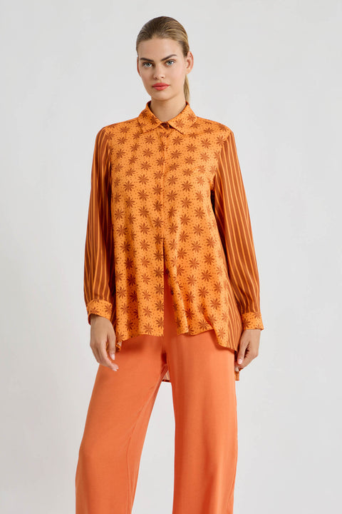Πουκάμισο Mix Prints με Κουφόπιετα