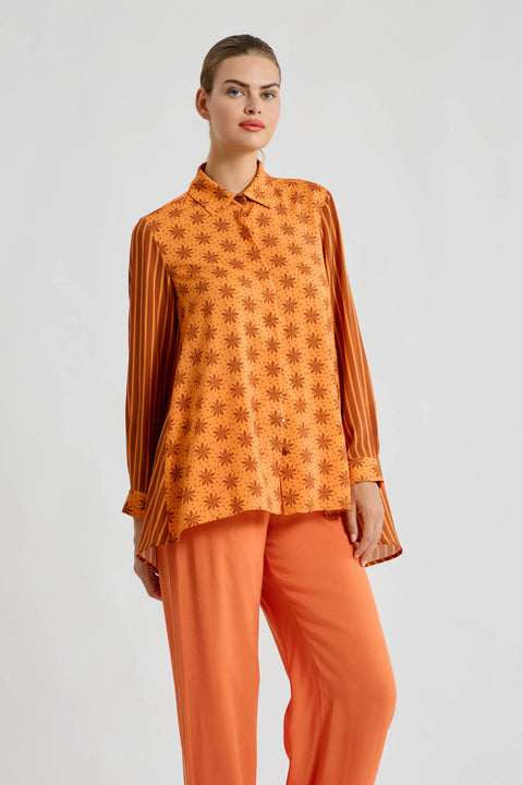 Πουκάμισο Mix Prints με Κουφόπιετα