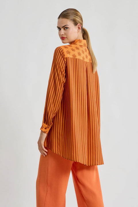 Πουκάμισο Mix Prints με Κουφόπιετα