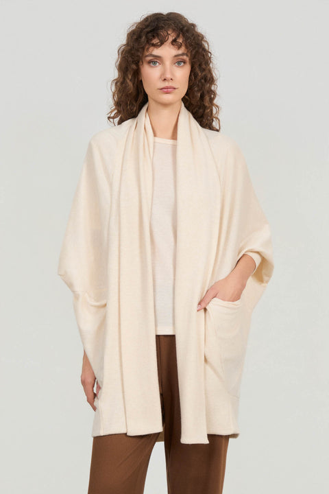 Oversized ζακέτα με φαρδιά φάσα γιακά