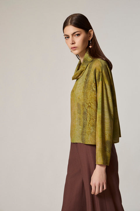 Μπλούζα με snake print από 100% Viscose