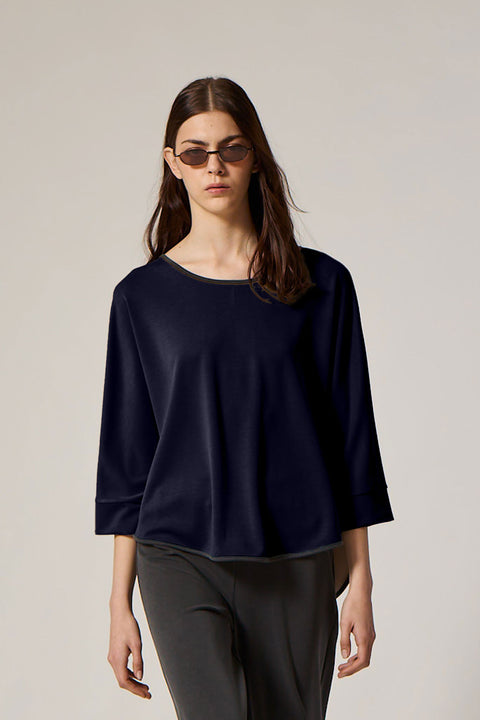 Γυναικεία μπλούζα ζέρσευ ασύμμετρη