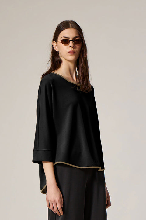 Γυναικεία μπλούζα ζέρσευ ασύμμετρη