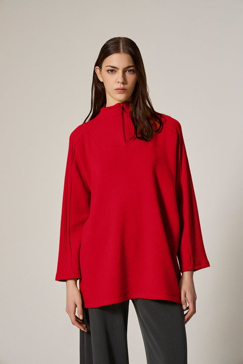 Μπλούζα με όρθιο γιακά