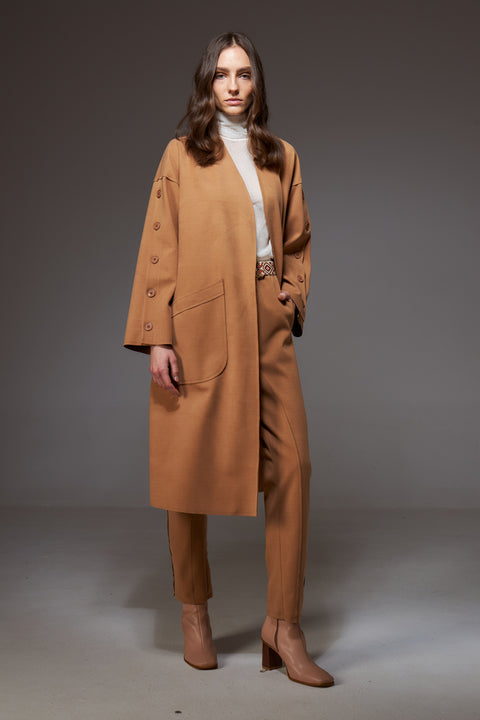 Σχεδιαστικό Παλτό με ιδιαίτερο σχέδιο και κουμπια στα μανίκια