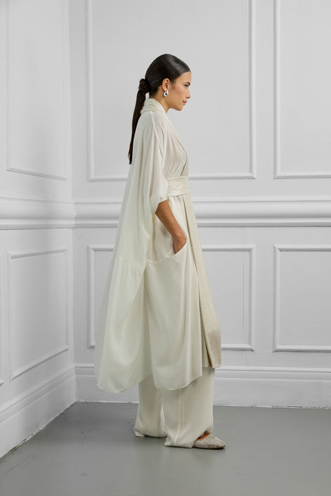 Women's Lightweight Coat with Metallic Details 