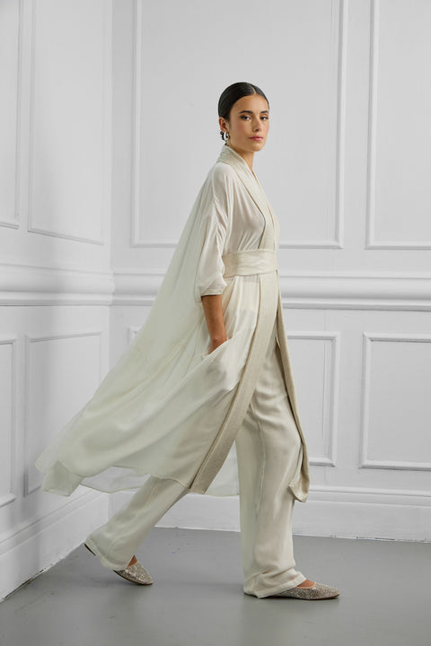 Women's Lightweight Coat with Metallic Details 