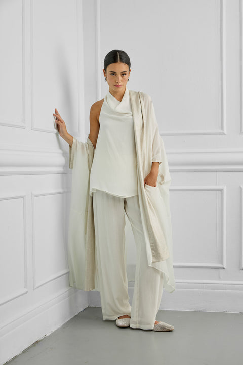 Women's Lightweight Coat with Metallic Details 