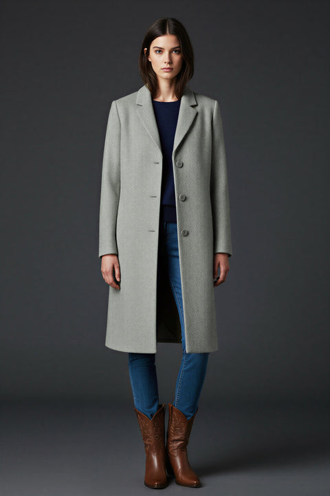 Παλτό κλασικό σε ίσια γραμμή μέχρι το γόνατο