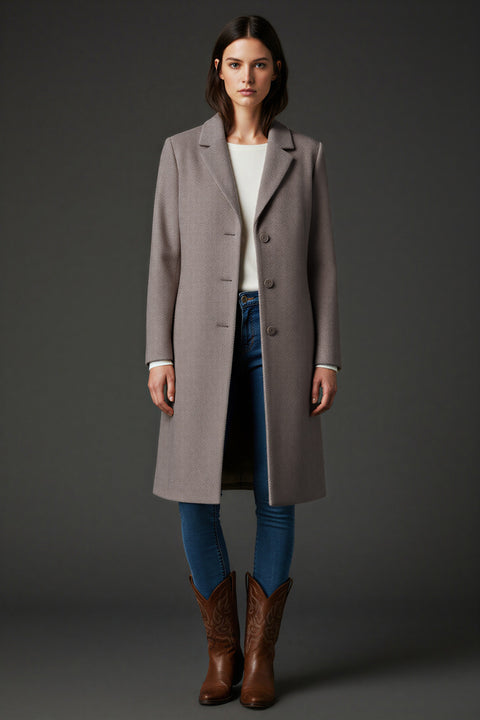 Παλτό κλασικό σε ίσια γραμμή μέχρι το γόνατο