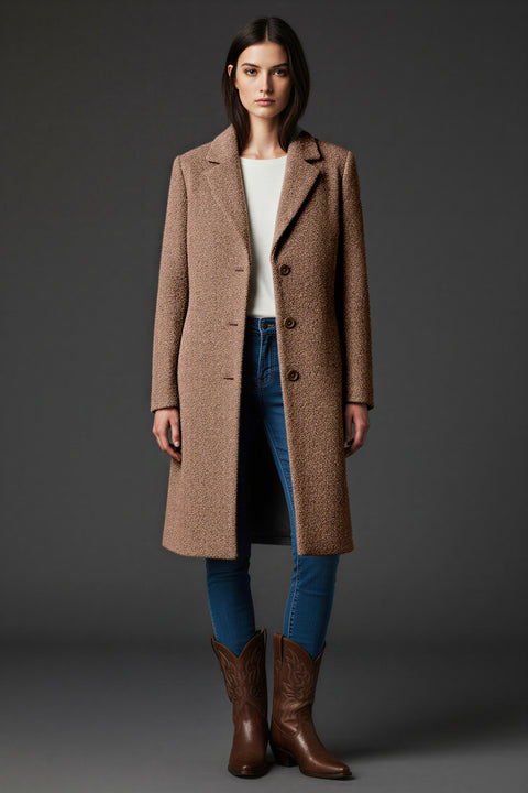 Παλτό κλασικό σε ίσια γραμμή μέχρι το γόνατο