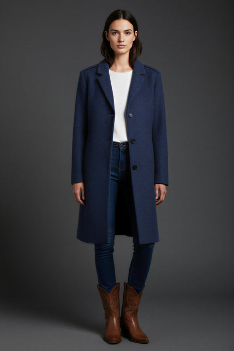 Παλτό κλασικό σε ίσια γραμμή μέχρι το γόνατο