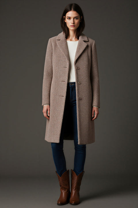 Παλτό κλασικό σε ίσια γραμμή μέχρι το γόνατο