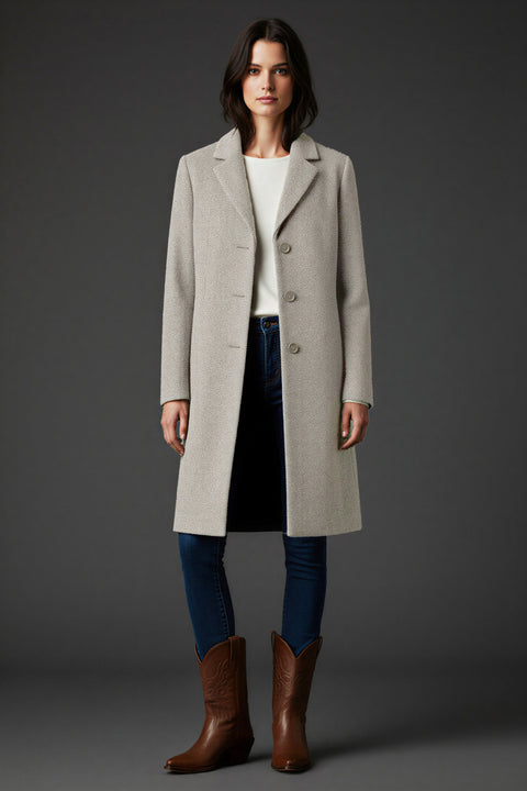 Παλτό κλασικό σε ίσια γραμμή μέχρι το γόνατο