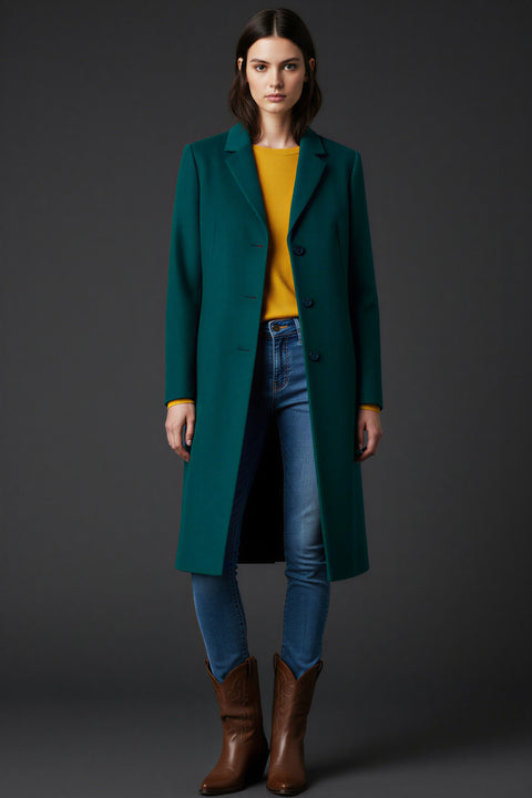 Παλτό κλασικό σε ίσια γραμμή μέχρι το γόνατο