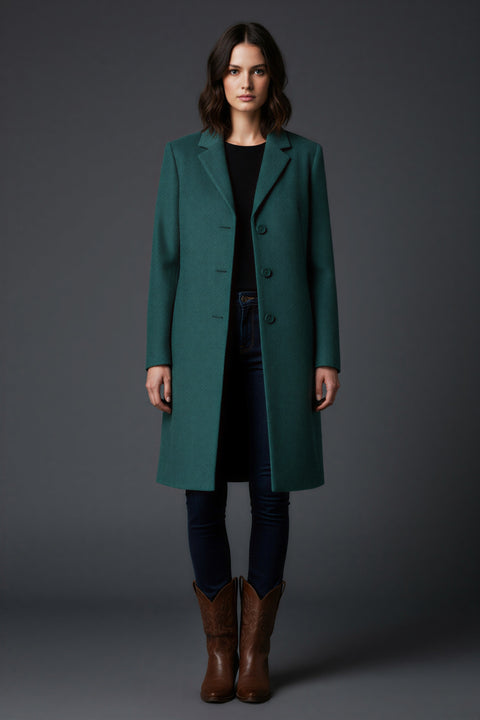 Παλτό κλασικό σε ίσια γραμμή μέχρι το γόνατο