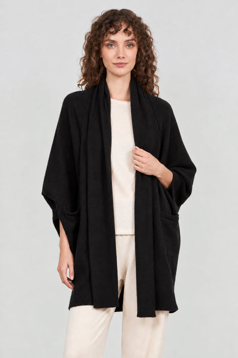 Oversized ζακέτα με φαρδιά φάσα γιακά