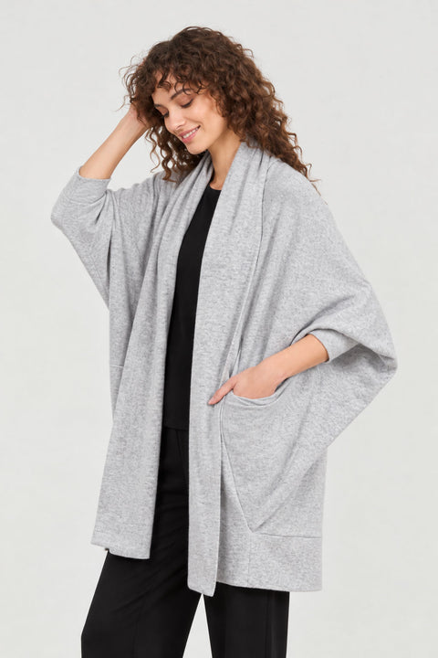 Oversized ζακέτα με φαρδιά φάσα γιακά