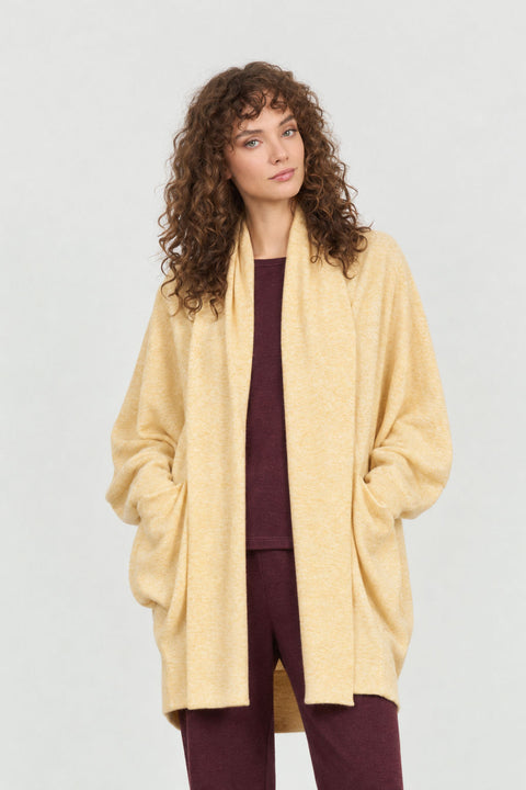 Oversized ζακέτα με φαρδιά φάσα γιακά
