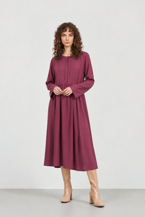 Oversized μαξι φόρεμα με κρυφή πατιλέτα.