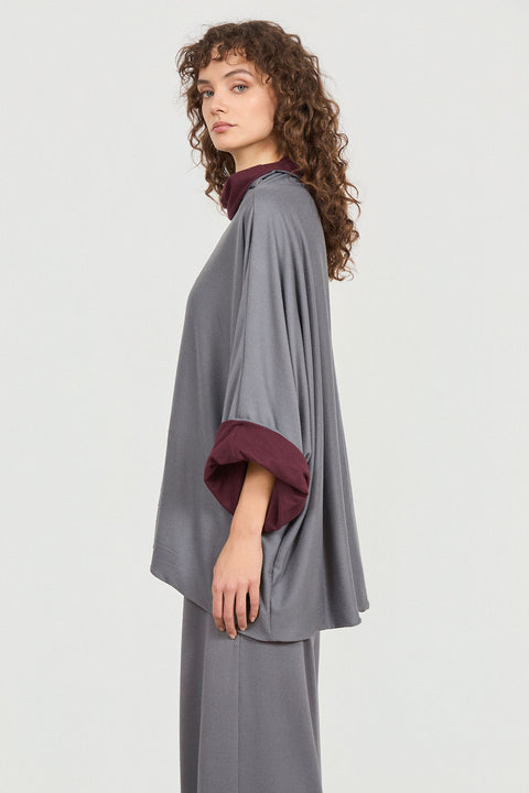 Oversized μπλούζα διπλής όψης