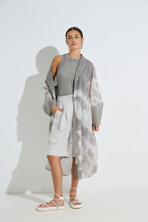 Women's Long Airy Tie-Dye Kimono