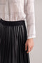 Pleated skirt made of ecological leatherette