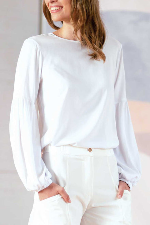 Μακρυμάνικη μπλούζα με λαιμόκοψη