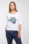 Oversize t-shirt από φίνο βαμβάκι με print από νέο Έλληνα ταλαντούχο ζωγράφο με θέμα το Bauhaus Σύνθεση 100% COTTON